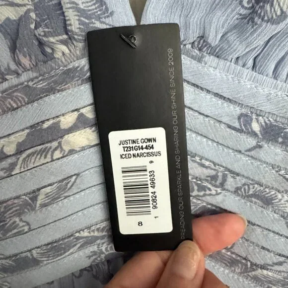 Sachin and Babi Justine Gown size 8 NWT Periwinkle - Picture 10 of 11